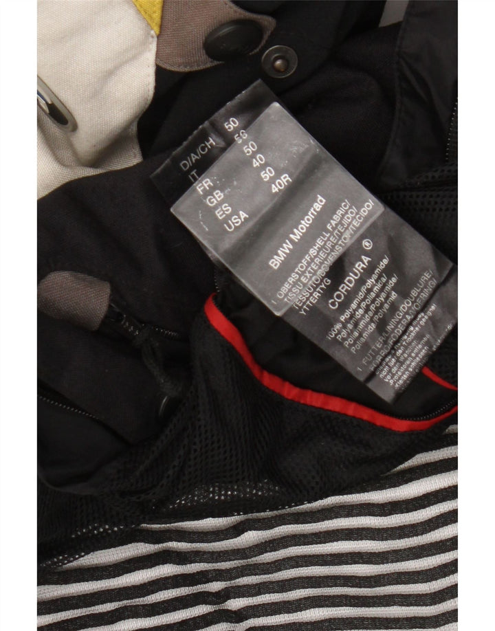 Мужская мотоциклетная куртка BMW Motorrad UK 40, большая черная с цветными блоками