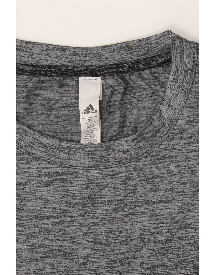 ADIDAS Womens Climalite Vest Top UK 6 XS Grey Flecked Polyester Vintage Adidas and Second-Hand Adidas from Messina Hembry 