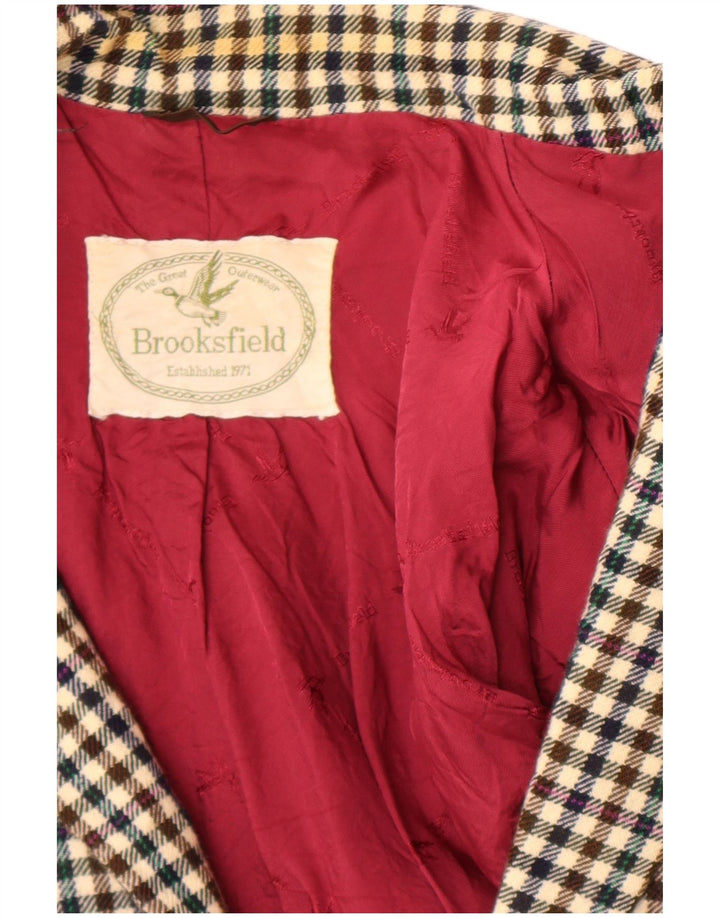 Мужской пиджак Brooksfield на 2 пуговицах, Великобритания, 38, средний, разноцветный, в клетку