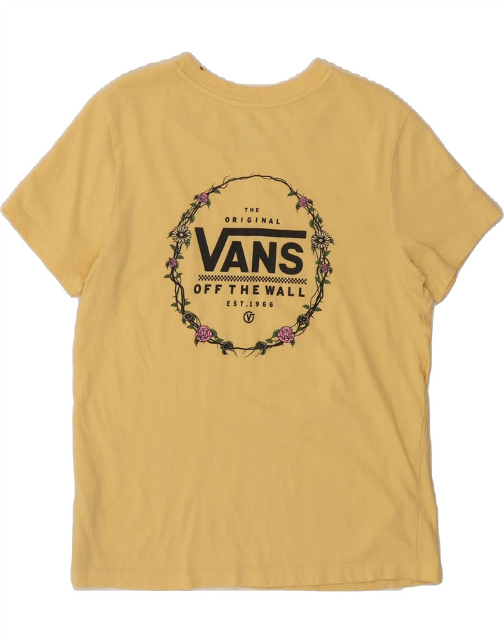 VANS Womens Graphic T-Shirt Top UK 12 Medium Yellow Cotton Vintage Vans and Second-Hand Vans from Messina Hembry 