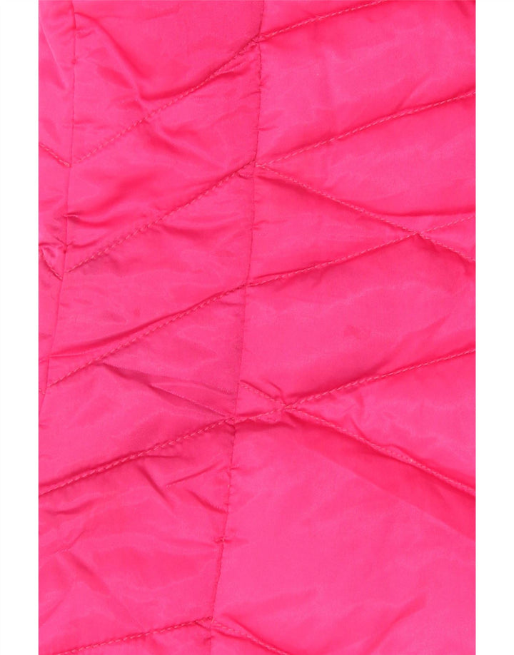 Женская стеганая куртка The North Face UK 14, нейлон среднего розового цвета