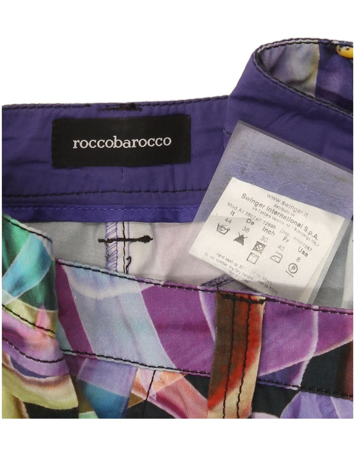 Женские брюки-капри чинос Roccobarocco IT 40 Small W32 L27 Разноцветные