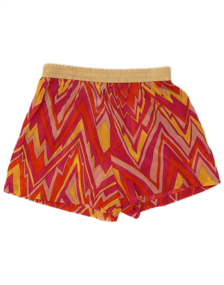 Missoni Womens High Waist Shorts Small W26  Pink Geometric Polyester