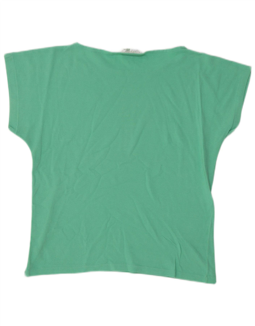 LACOSTE Женская футболка, размер 40, средний, бирюзовый, хлопок