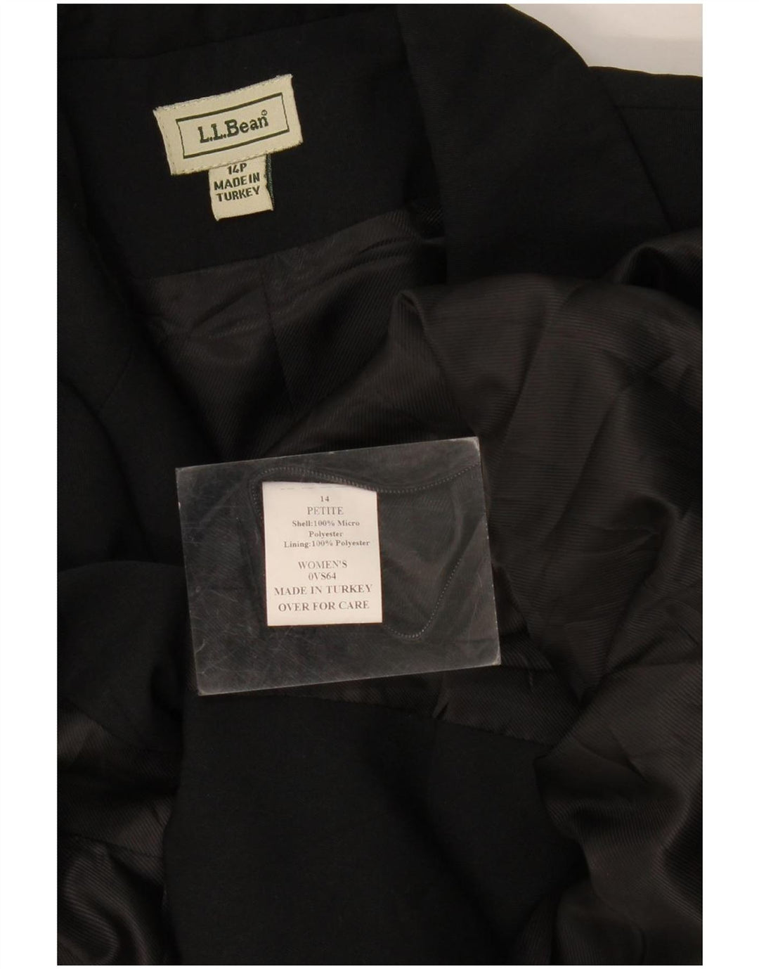Женский пиджак L.L.Bean на 3 пуговицах, США 14 XL, черный полиэстер