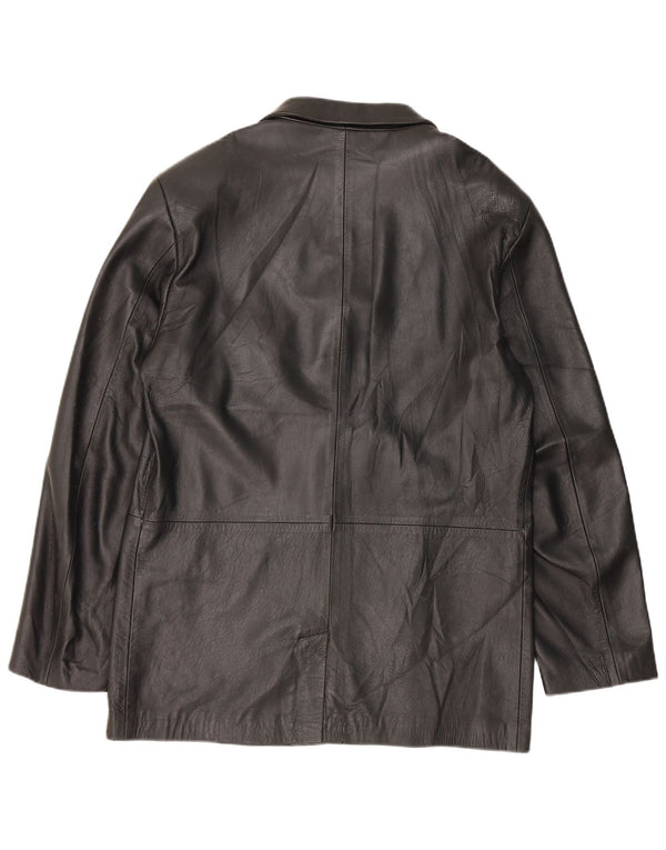 Винтажная мужская кожаная куртка IT 52 XL Черная