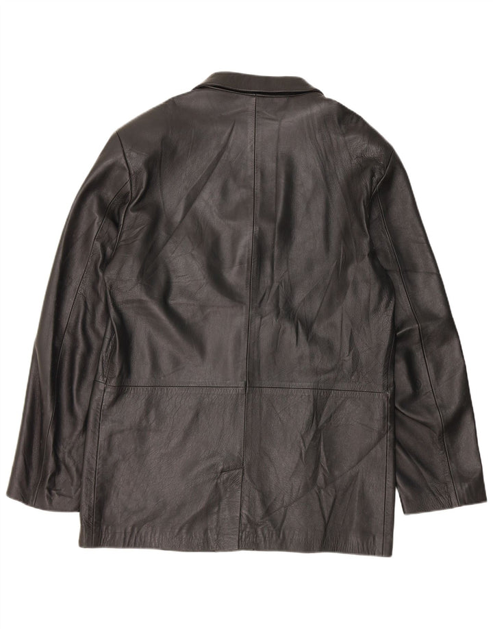 Винтажная мужская кожаная куртка IT 52 XL Черная