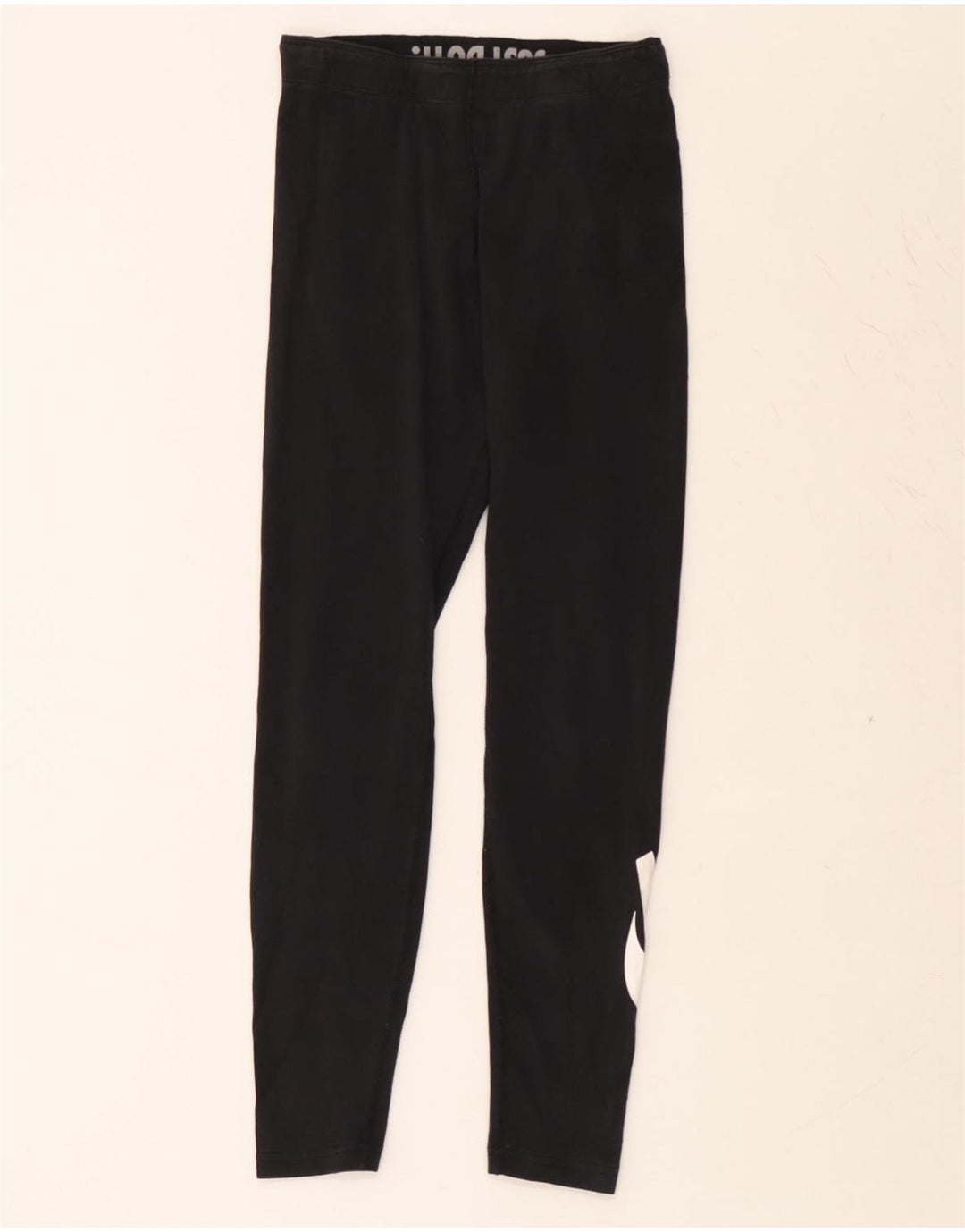 NIKE Womens Graphic Leggings UK 8 Small Black Vintage Nike and Second-Hand Nike from Messina Hembry 