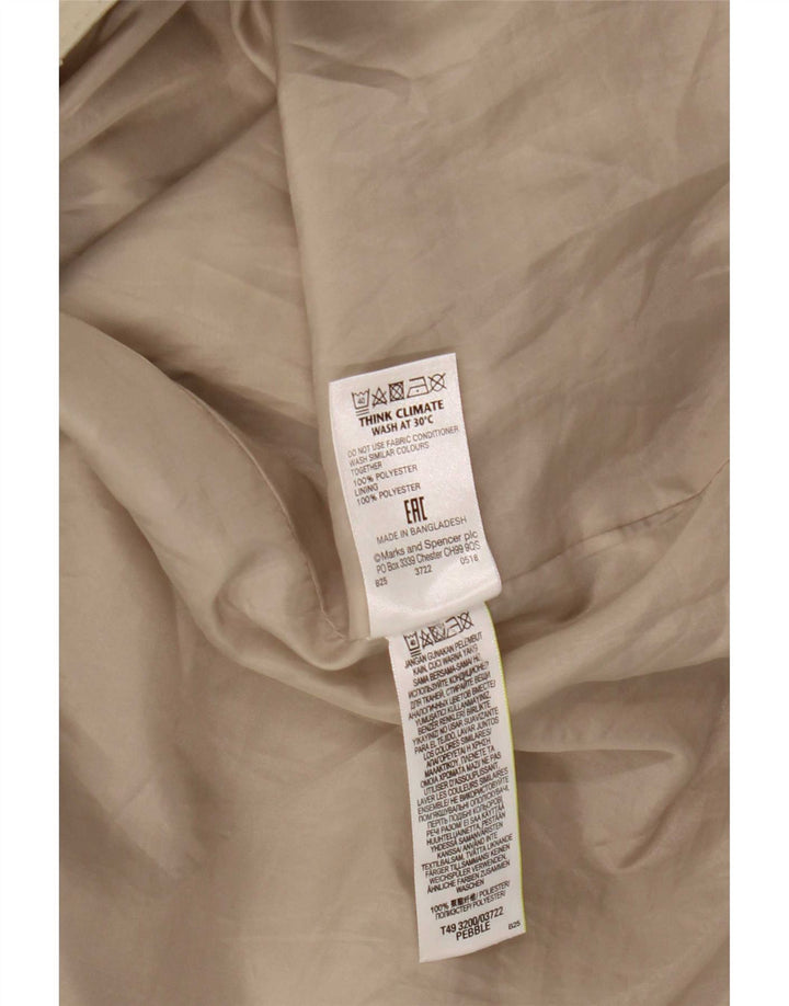 Женский тренч Marks & Spencer UK 20 2XL бежевый из полиэстера