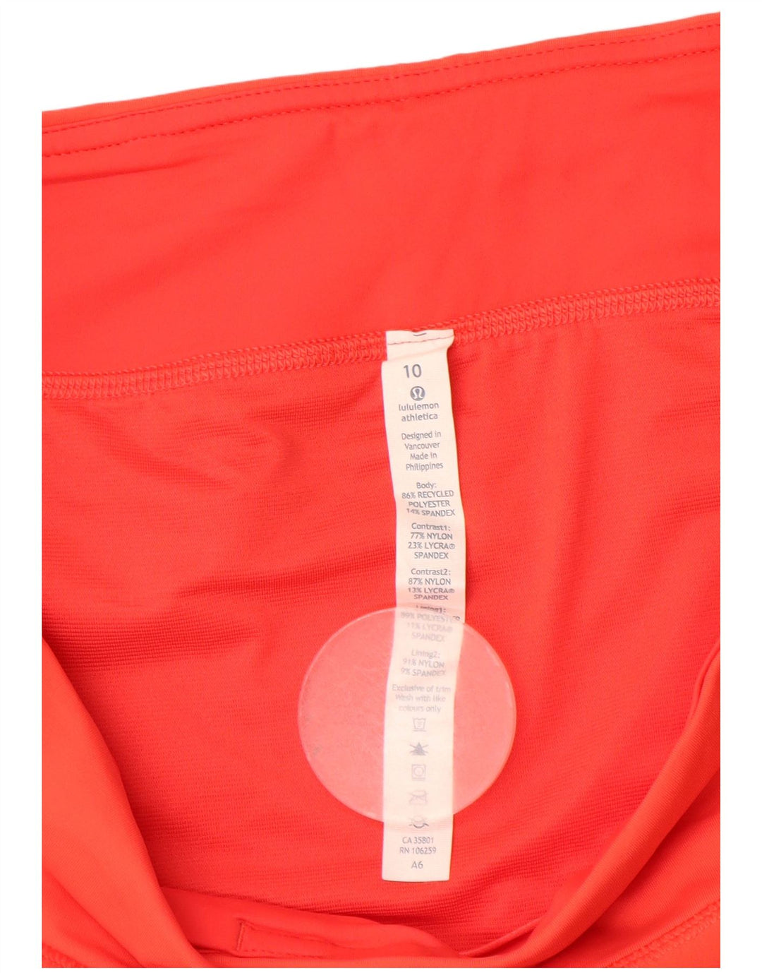 Женские спортивные шорты Lululemon, США, 10, большие оранжевые полиэстеровые шорты