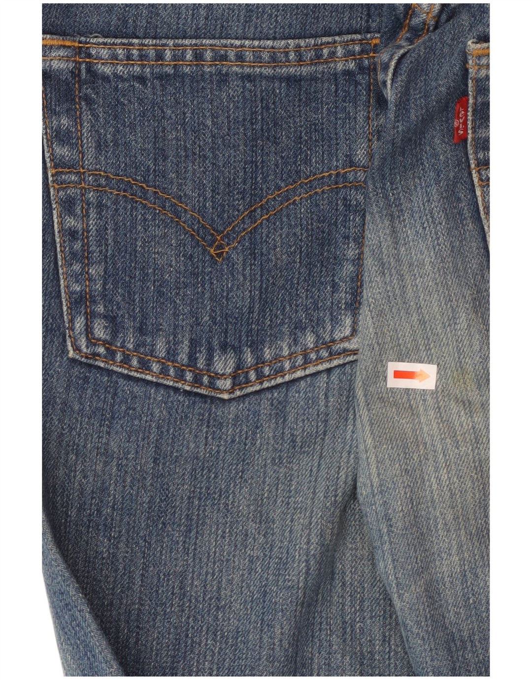 Женские прямые джинсы LEVI'S 501 W37 L34 Синие, хлопок
