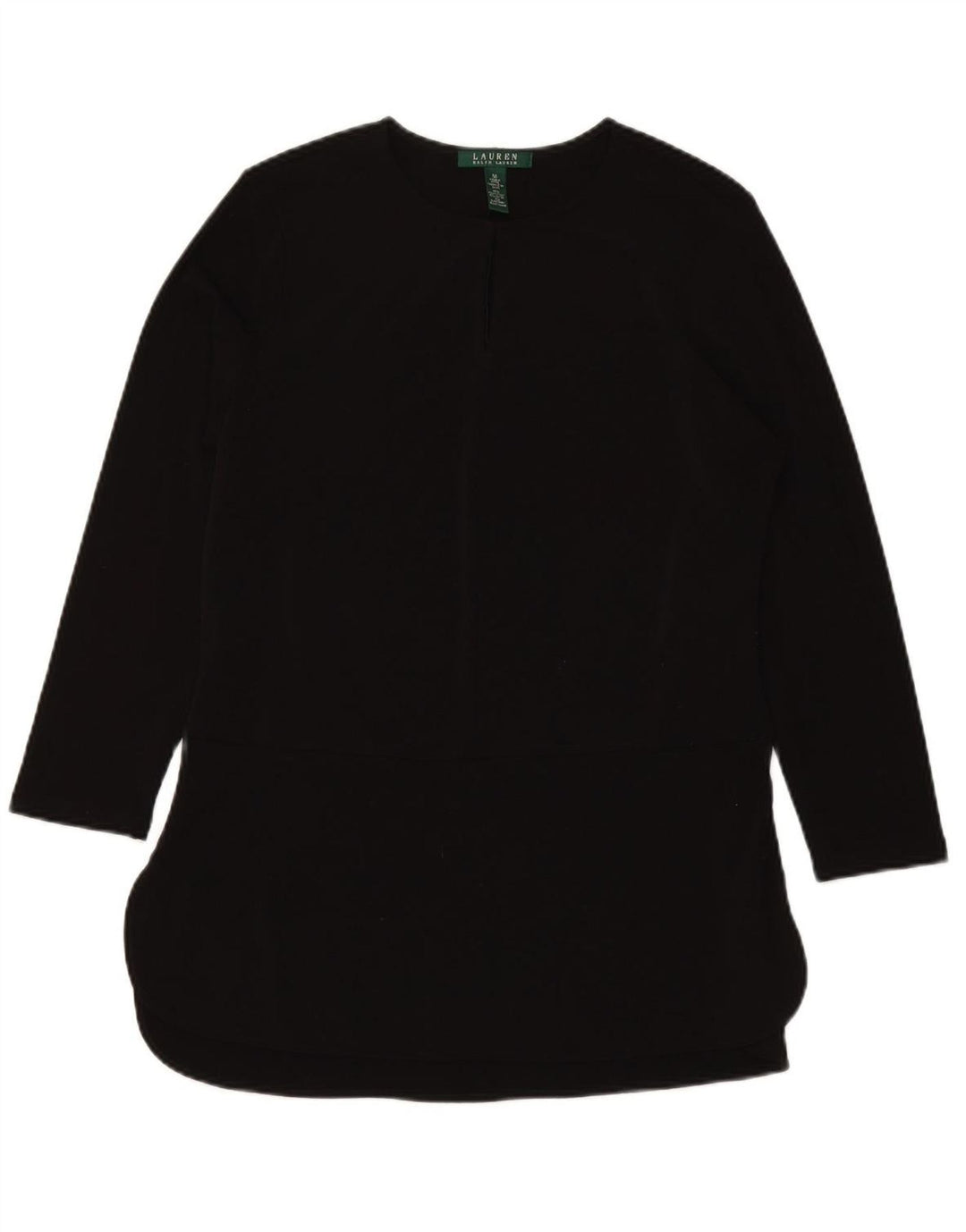 RALPH LAUREN Womens Tunic Dress UK 14 Medium Black Polyester