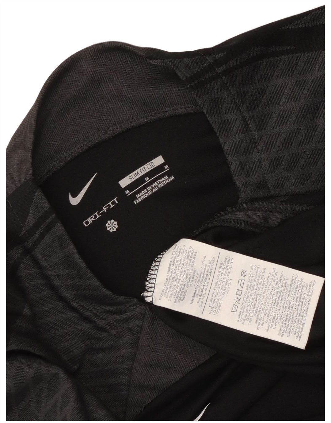 Мужская футболка Nike Dri Fit Slim Fit, верх среднего размера, черный полиэстер с цветными блоками