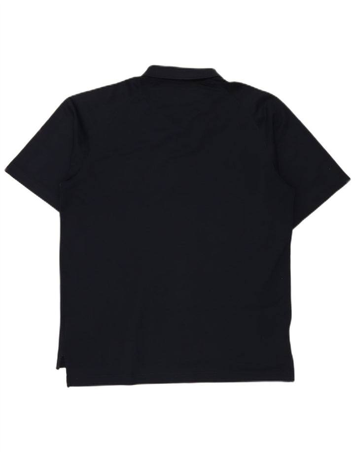 ADIDAS Mens Polo Shirt UK 42/44 Large Navy Blue Polyester