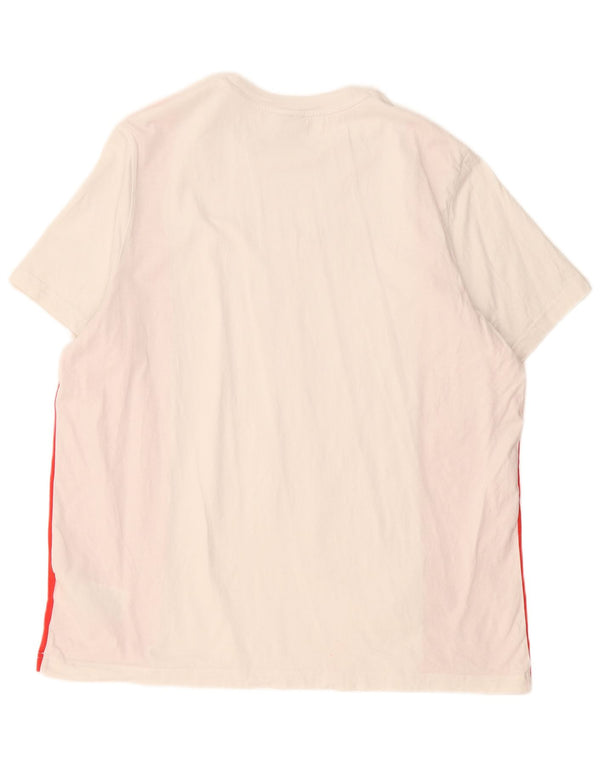 Мужская футболка Nike Top 2XL, белый хлопок с цветными блоками