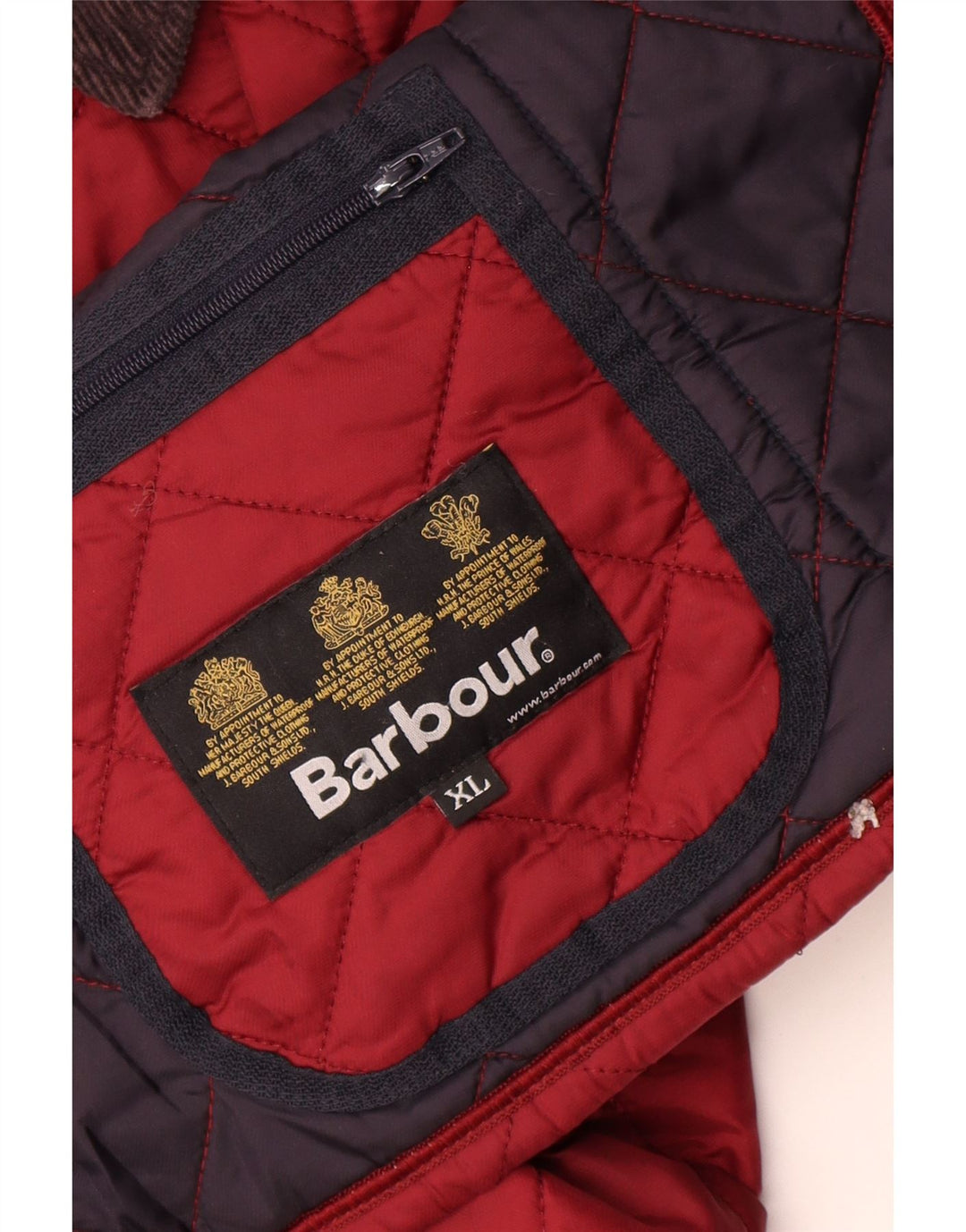 Стеганая куртка Barbour для мальчиков 12-13 лет XL бордовая