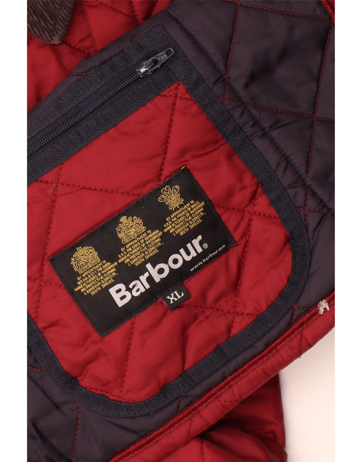 Стеганая куртка Barbour для мальчиков 12-13 лет XL бордовая