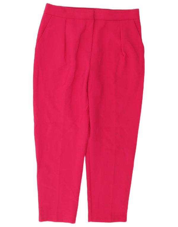 Женские укороченные брюки Topshop UK 14, большие W32 L25, розовый полиэстер