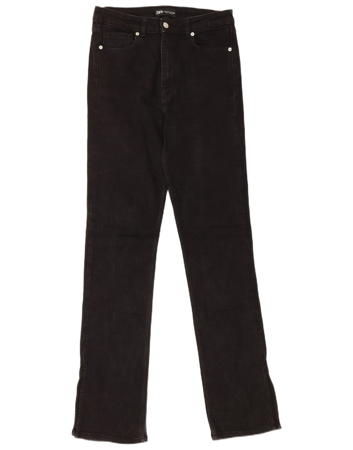Женские прямые джинсы Zara EU 40 Medium W30 L32, черный хлопок