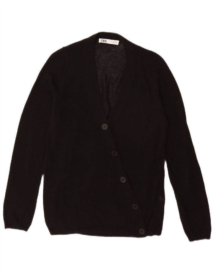 Женский кардиган Zara UK 10, маленький черный акрил
