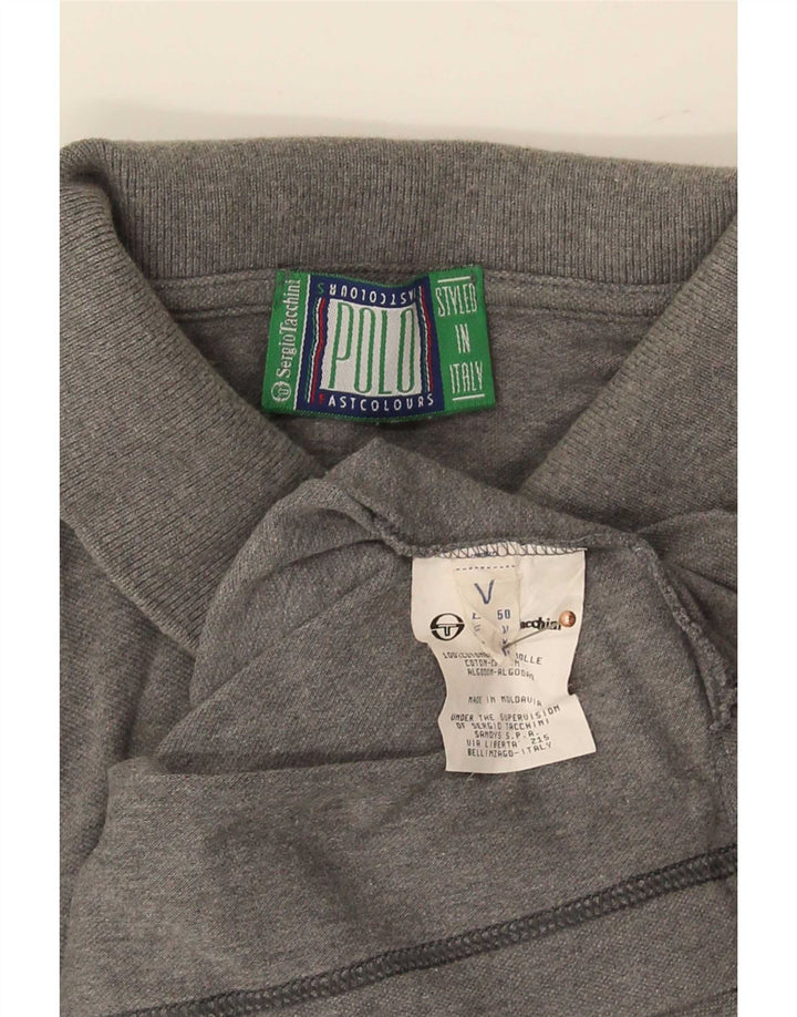 Мужская рубашка-поло Sergio Tacchini IT 50, средний серый хлопок