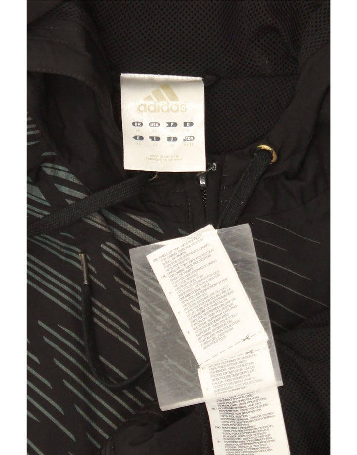 Мужской свитер с капюшоном на молнии ADIDAS XS из полиэстера в черную полоску