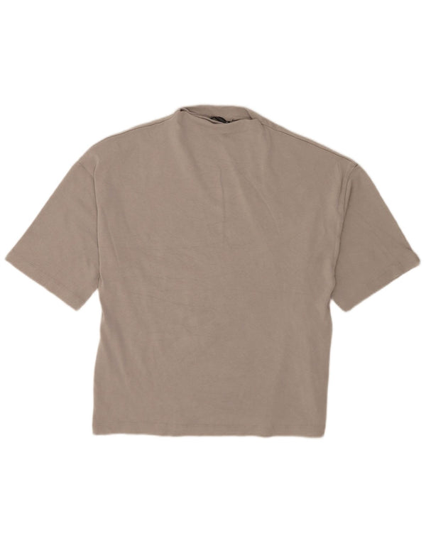 Женская футболка оверсайз Zara Top UK 10, маленькая серая