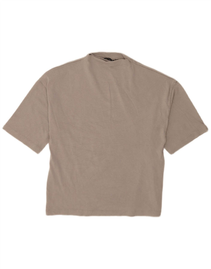 Женская футболка оверсайз Zara Top UK 10, маленькая серая