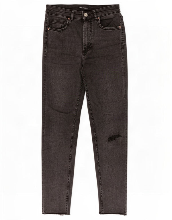 Женские укороченные джинсы скинни Zara EU 38 Small W28 L25 Серые