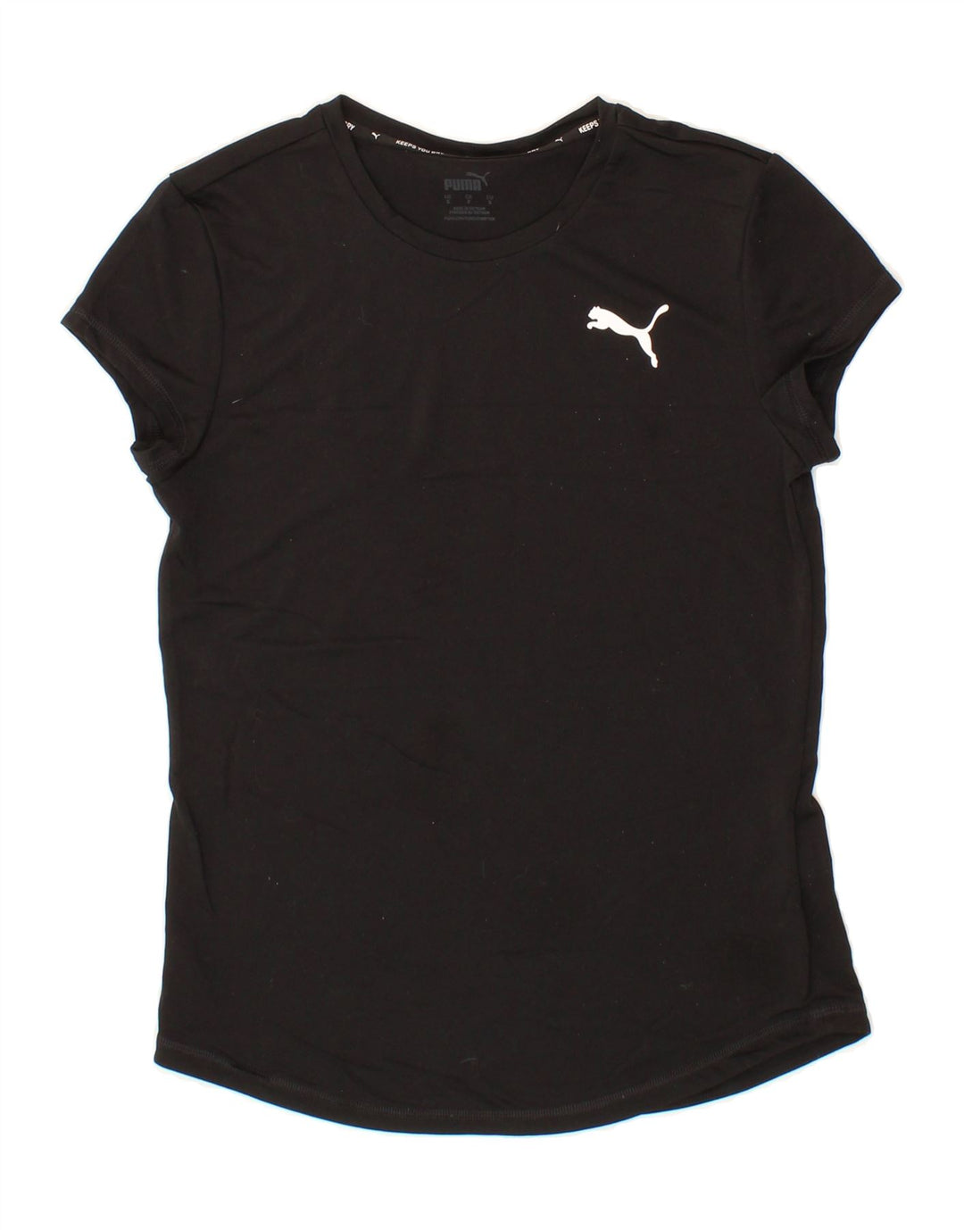 PUMA Womens T-Shirt Top UK 8 Small Black Vintage Puma and Second-Hand Puma from Messina Hembry 