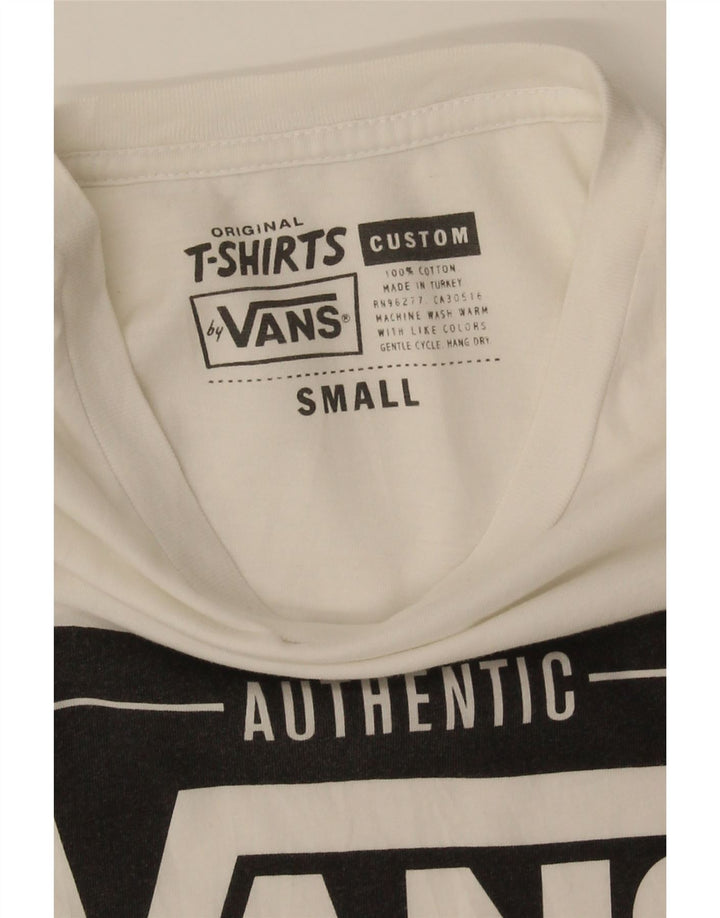 Мужская футболка с графическим рисунком Vans, маленький белый хлопковый топ