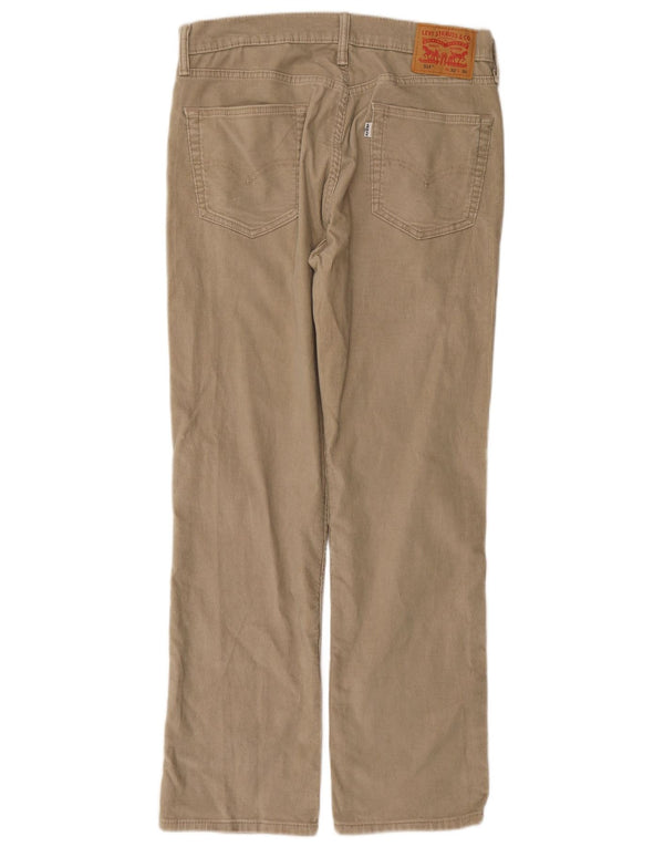 Мужские прямые вельветовые брюки Levi's 514 W32 L30 бежевого цвета, хлопок