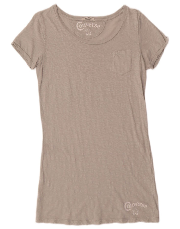 Женское платье-футболка с рисунком CONVERSE UK 18 XL, серое, хлопок