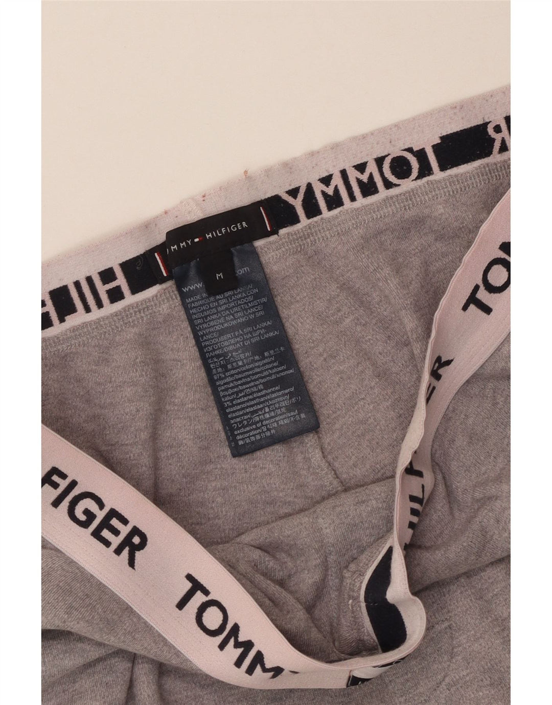 Tommy Hilfiger Мужские спортивные шорты с рисунком, хлопковые серого цвета среднего размера