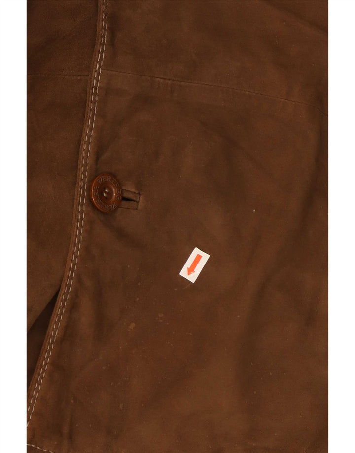 Мужская замшевая куртка Werther IT 54 2XL Коричневая кожаная