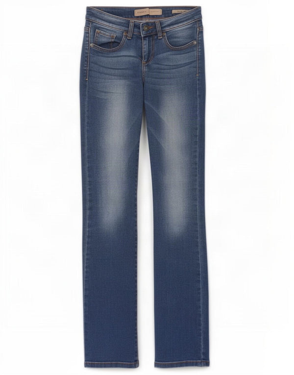 Guess Женские джинсы Bootcut со средней посадкой W25 L33 Синие хлопковые
