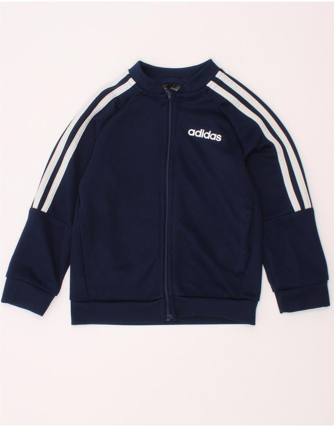 Спортивный костюм Adidas для мальчиков, верхняя куртка 7-8 лет, темно-синий полиэстер