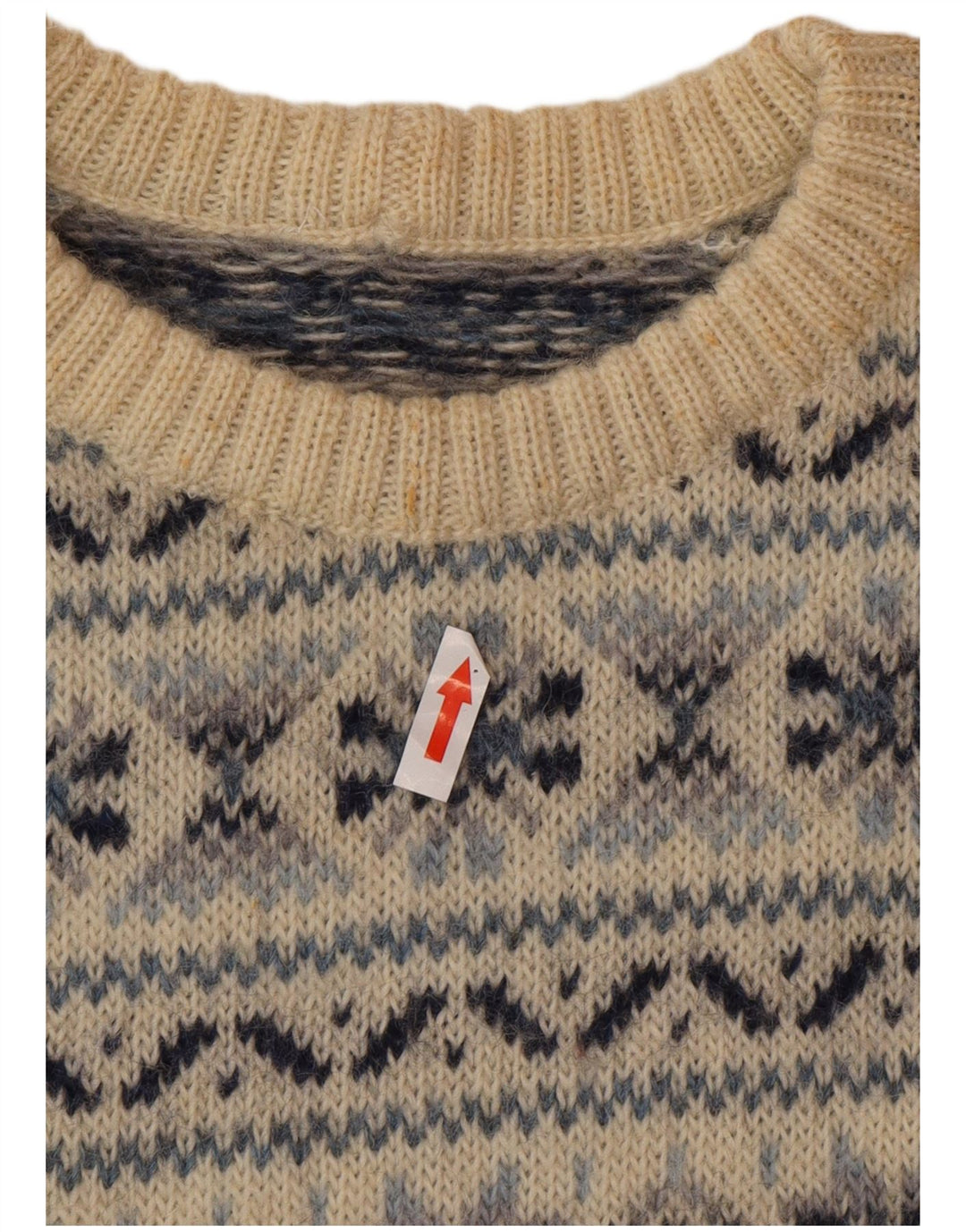 Мужской свитер с круглым вырезом Silvy IT 48 Medium Beige Fair Isle
