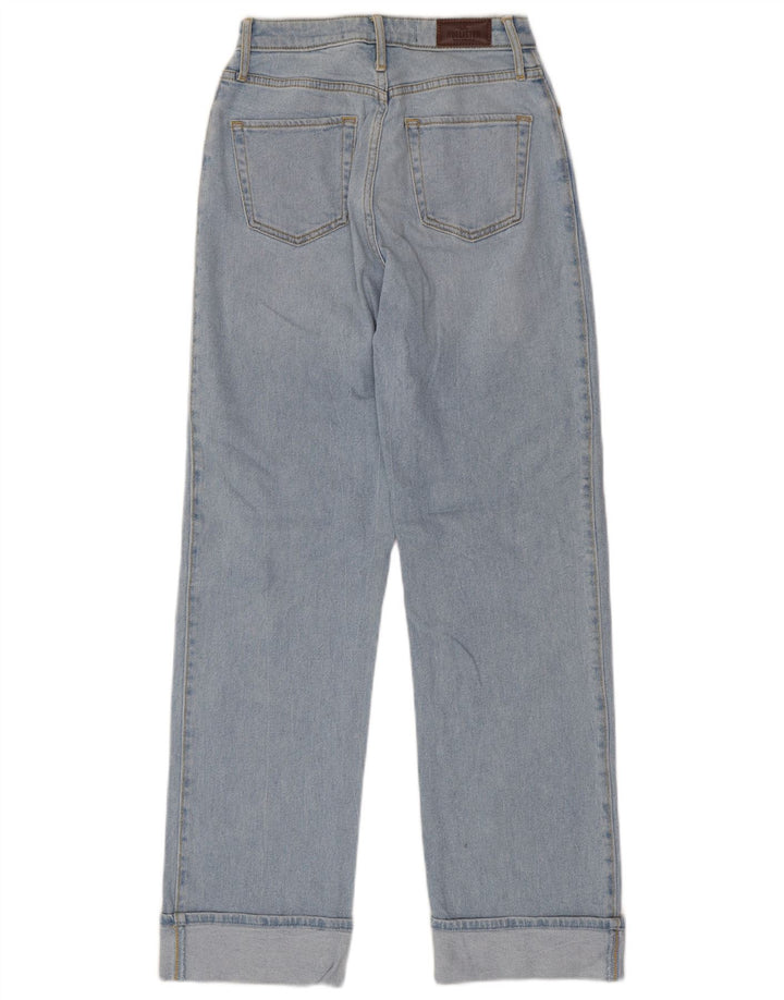 Женские прямые джинсы HOLLISTER с высокой посадкой W25 L31, синий хлопок