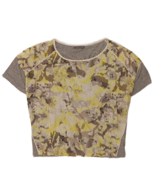 Женская футболка с рисунком Calvin Klein Jeans Top UK 14 Medium Grey Floral