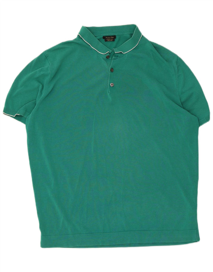 Мужская рубашка-поло Massimo Dutti 2XL, зеленый хлопок