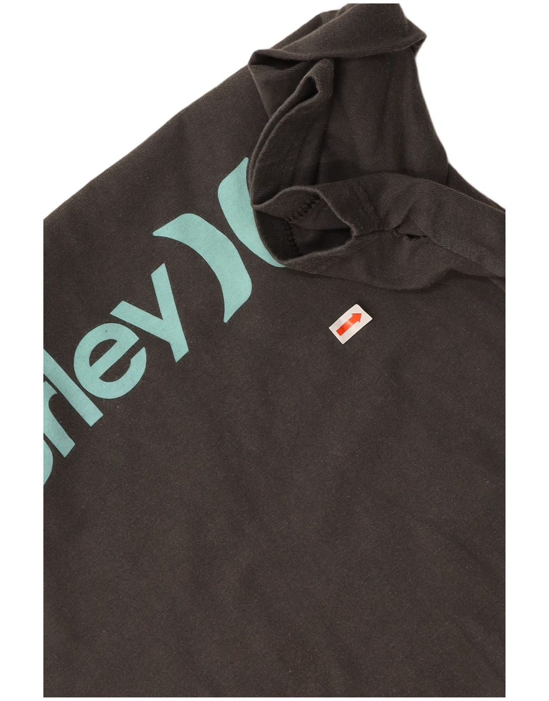 HURLEY Женская футболка классического кроя с рисунком Top UK 18 Средний серый хлопок