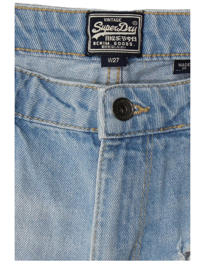 SUPERDRY Женские джинсовые шорты с рисунком W27, маленькие синие, хлопок