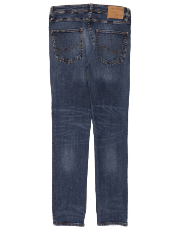 Мужские зауженные прямые джинсы Jack & Jones Tim W30 L32, синий хлопок