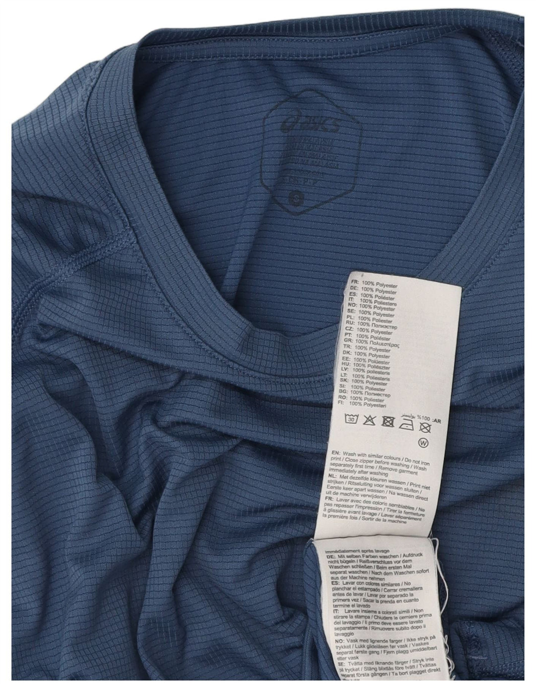 Мужская футболка ASICS, маленький синий полиэстер