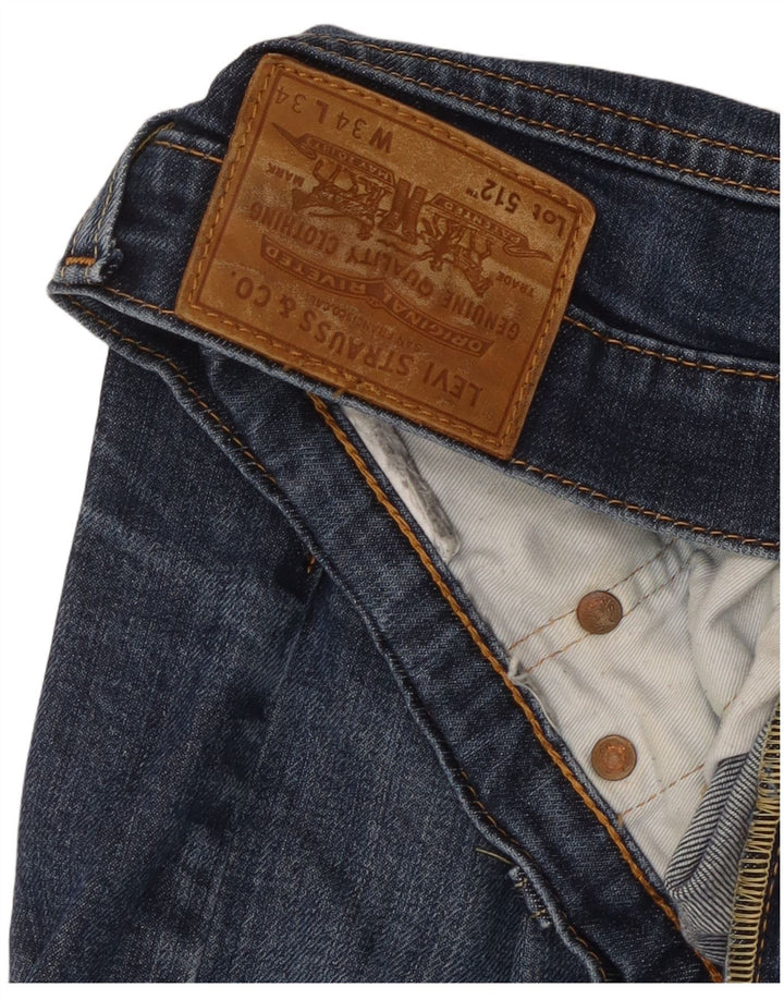 Мужские зауженные джинсы Levi's 512 W34 L28 Темно-синие