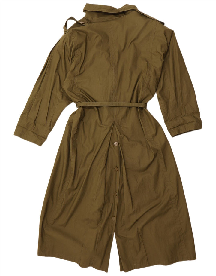 ВИНТАЖНЫЙ женский тренч EU 40, средний цвет хаки, хлопок