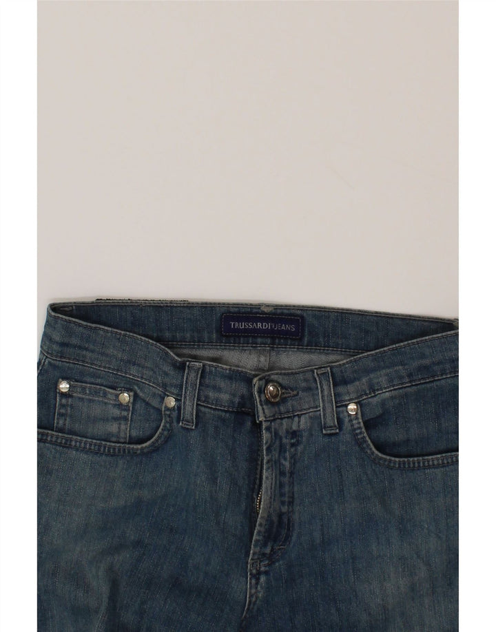 TRUSSARDI Womens Straight Jeans W26 L31 Blue Cotton Vintage Trussardi and Second-Hand Trussardi from Messina Hembry 