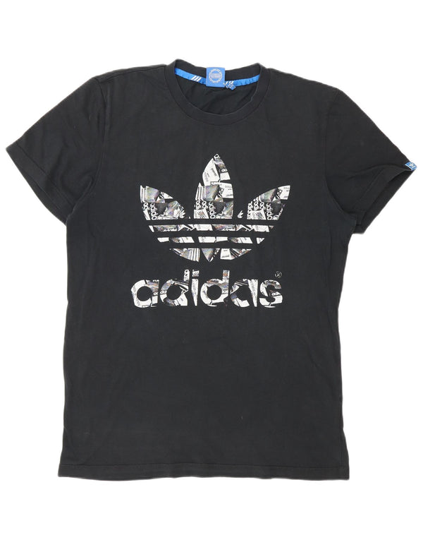 Мужская футболка с рисунком Adidas Top Medium Black Cotton