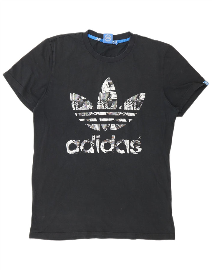Мужская футболка с рисунком Adidas Top Medium Black Cotton